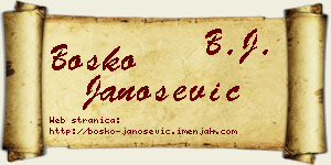 Boško Janošević vizit kartica